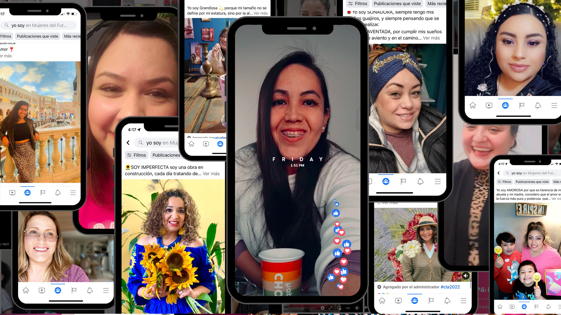 Collage of Mujeres del Futuro member posts
